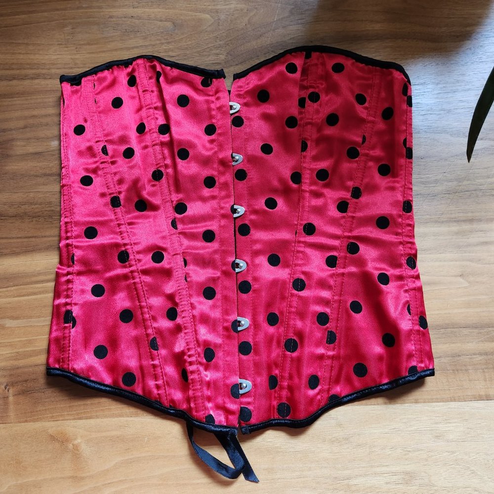 Shirley of Hollywood Polka Dot Corset Sz M